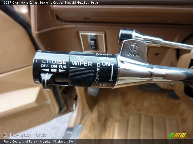 Controls of 1987 Cutlass Supreme Coupe