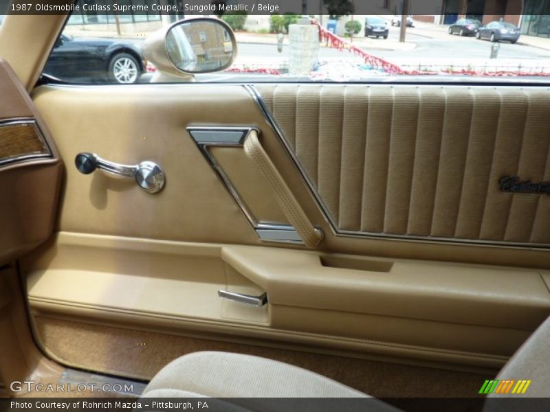 Door Panel of 1987 Cutlass Supreme Coupe