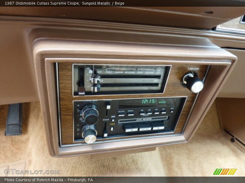 Controls of 1987 Cutlass Supreme Coupe