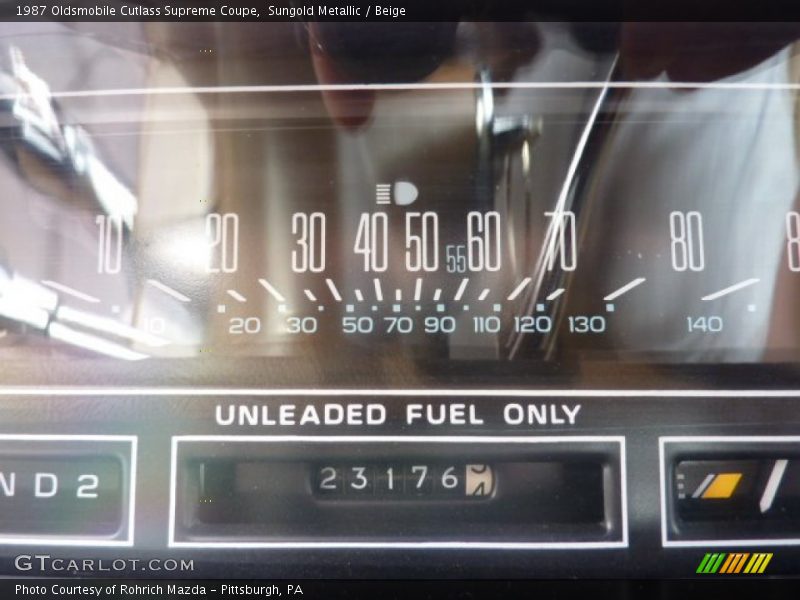 Sungold Metallic / Beige 1987 Oldsmobile Cutlass Supreme Coupe