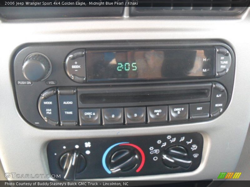 Controls of 2006 Wrangler Sport 4x4 Golden Eagle