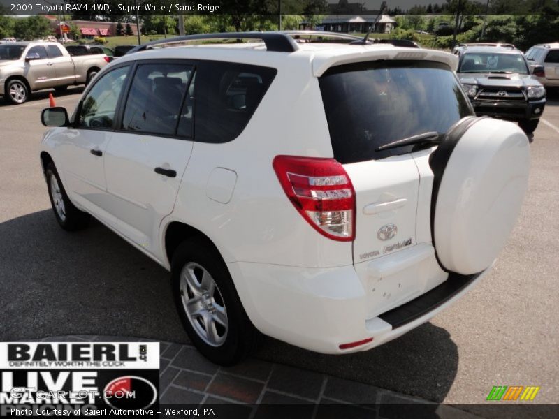 Super White / Sand Beige 2009 Toyota RAV4 4WD