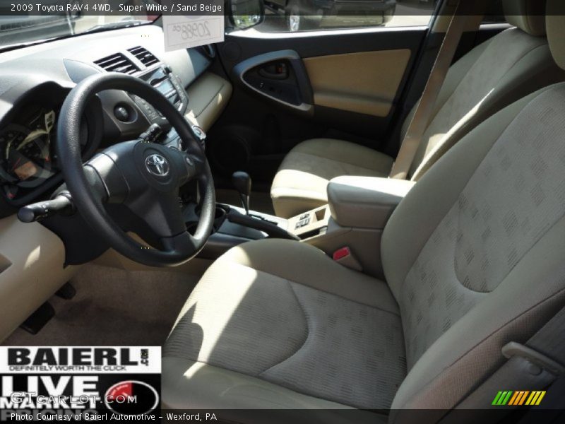 Super White / Sand Beige 2009 Toyota RAV4 4WD