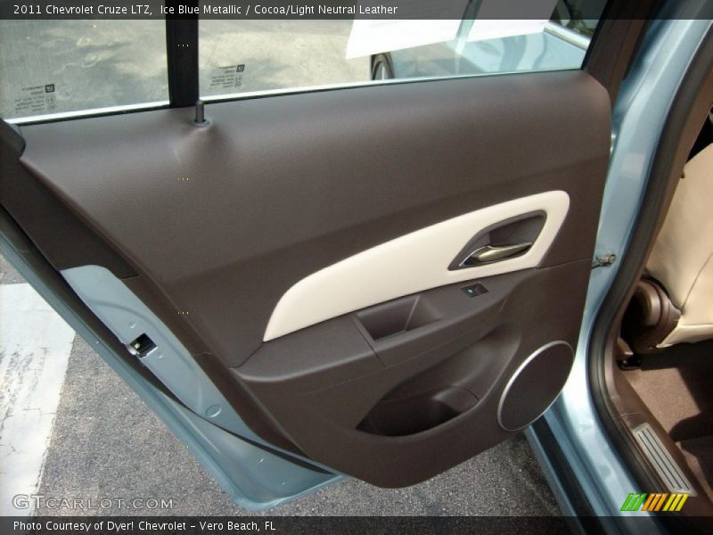 Ice Blue Metallic / Cocoa/Light Neutral Leather 2011 Chevrolet Cruze LTZ