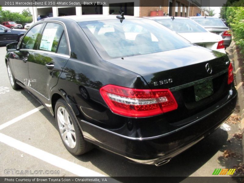 Black / Black 2011 Mercedes-Benz E 350 4Matic Sedan