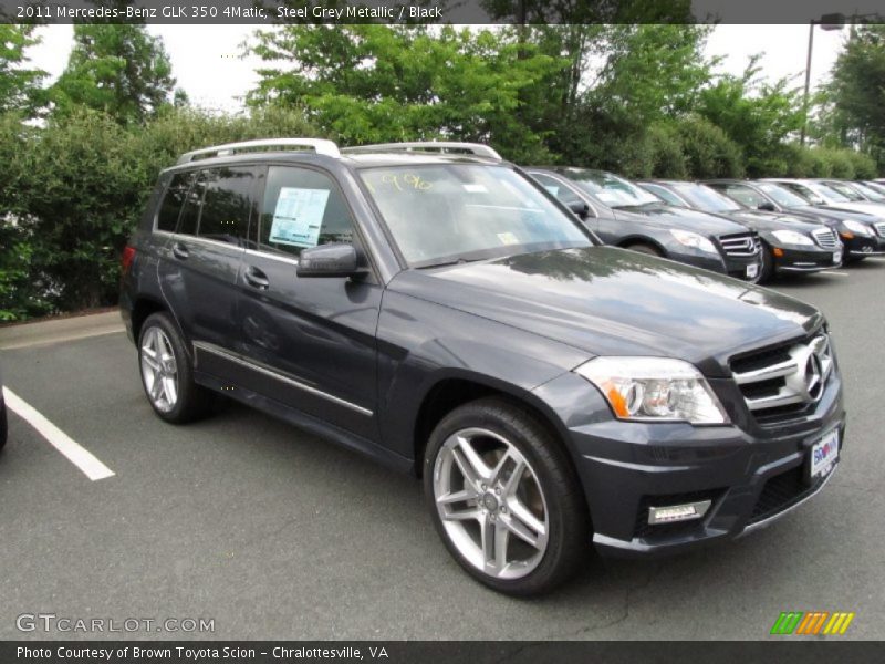 Steel Grey Metallic / Black 2011 Mercedes-Benz GLK 350 4Matic