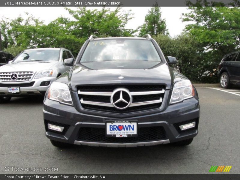 Steel Grey Metallic / Black 2011 Mercedes-Benz GLK 350 4Matic