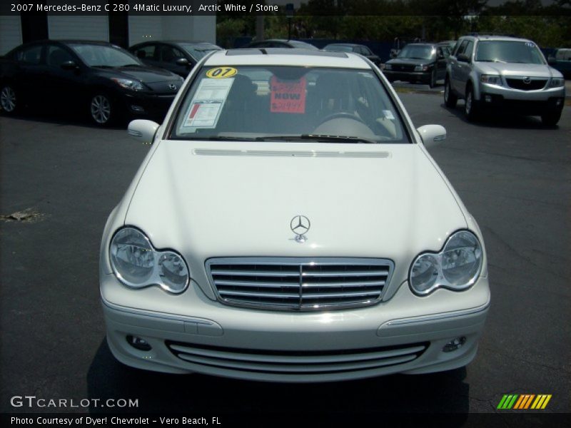Arctic White / Stone 2007 Mercedes-Benz C 280 4Matic Luxury
