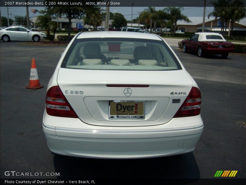 Arctic White / Stone 2007 Mercedes-Benz C 280 4Matic Luxury