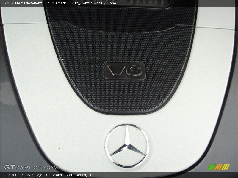 Arctic White / Stone 2007 Mercedes-Benz C 280 4Matic Luxury