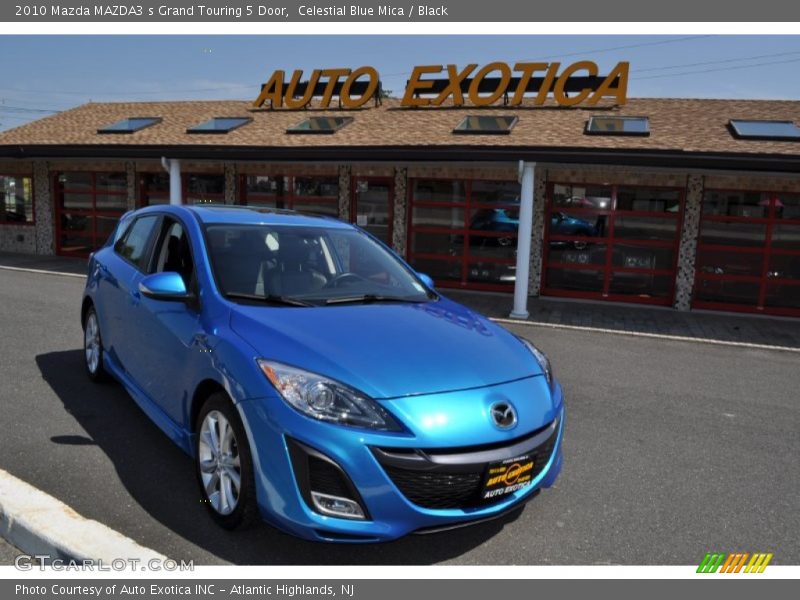 Celestial Blue Mica / Black 2010 Mazda MAZDA3 s Grand Touring 5 Door