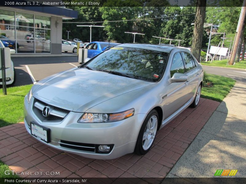 Alabaster Silver Metallic / Ebony 2008 Acura TL 3.2