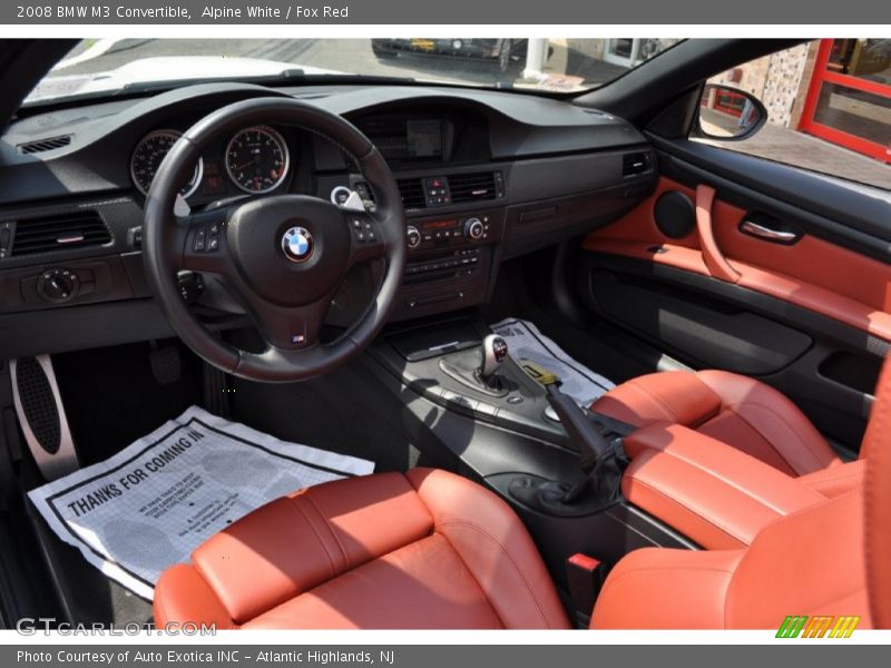 Alpine White / Fox Red 2008 BMW M3 Convertible