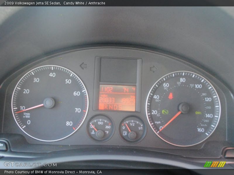 Candy White / Anthracite 2009 Volkswagen Jetta SE Sedan