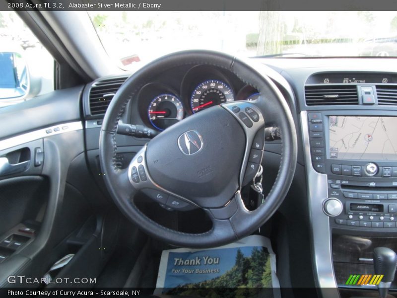 Alabaster Silver Metallic / Ebony 2008 Acura TL 3.2