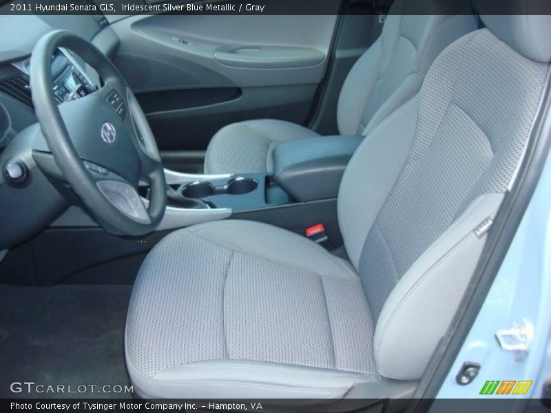 Iridescent Silver Blue Metallic / Gray 2011 Hyundai Sonata GLS