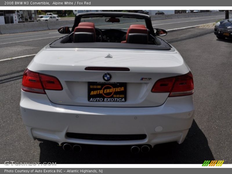 Alpine White / Fox Red 2008 BMW M3 Convertible