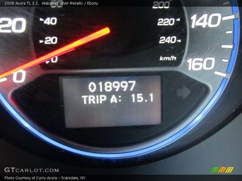 Alabaster Silver Metallic / Ebony 2008 Acura TL 3.2