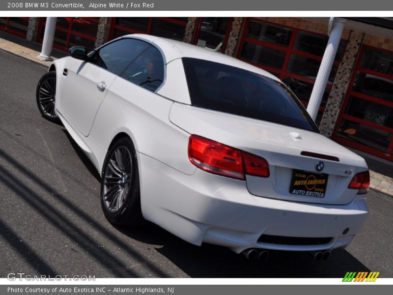 Alpine White / Fox Red 2008 BMW M3 Convertible