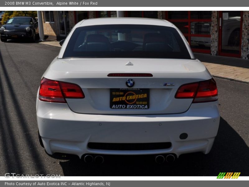 Alpine White / Fox Red 2008 BMW M3 Convertible