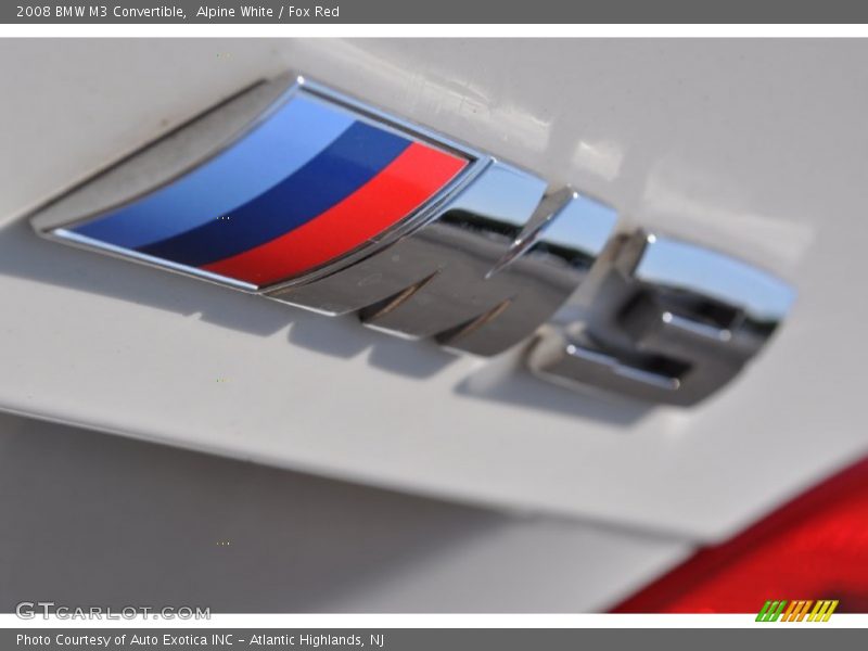 Alpine White / Fox Red 2008 BMW M3 Convertible