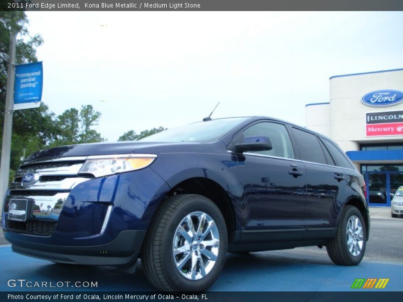 Kona Blue Metallic / Medium Light Stone 2011 Ford Edge Limited