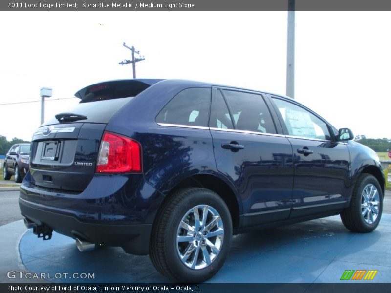 Kona Blue Metallic / Medium Light Stone 2011 Ford Edge Limited