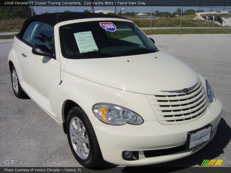 Cool Vanilla White / Pastel Slate Gray 2008 Chrysler PT Cruiser Touring Convertible