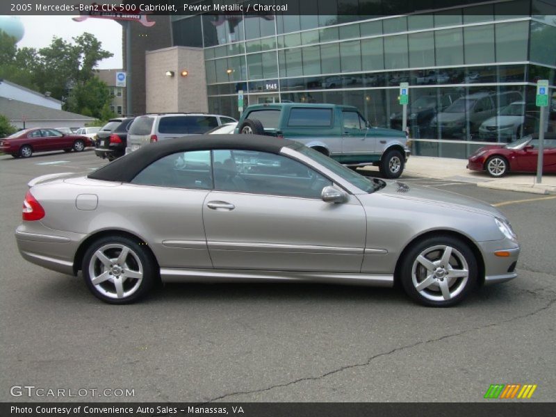 Pewter Metallic / Charcoal 2005 Mercedes-Benz CLK 500 Cabriolet