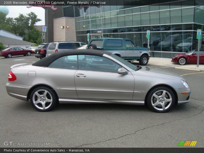 Pewter Metallic / Charcoal 2005 Mercedes-Benz CLK 500 Cabriolet