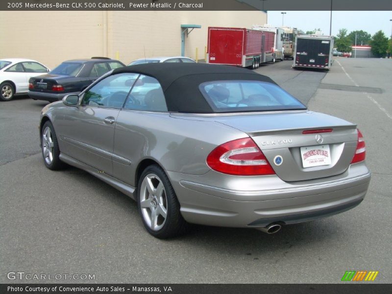 Pewter Metallic / Charcoal 2005 Mercedes-Benz CLK 500 Cabriolet