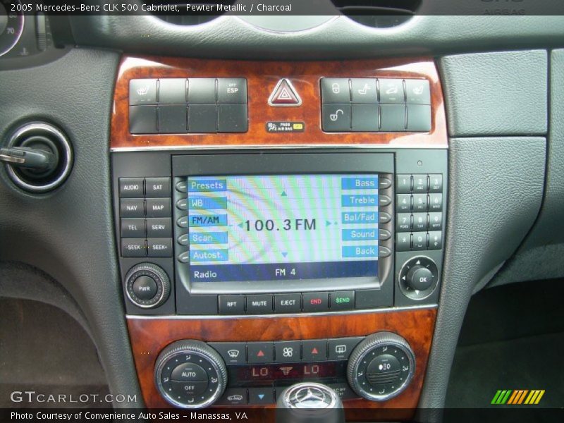 Controls of 2005 CLK 500 Cabriolet