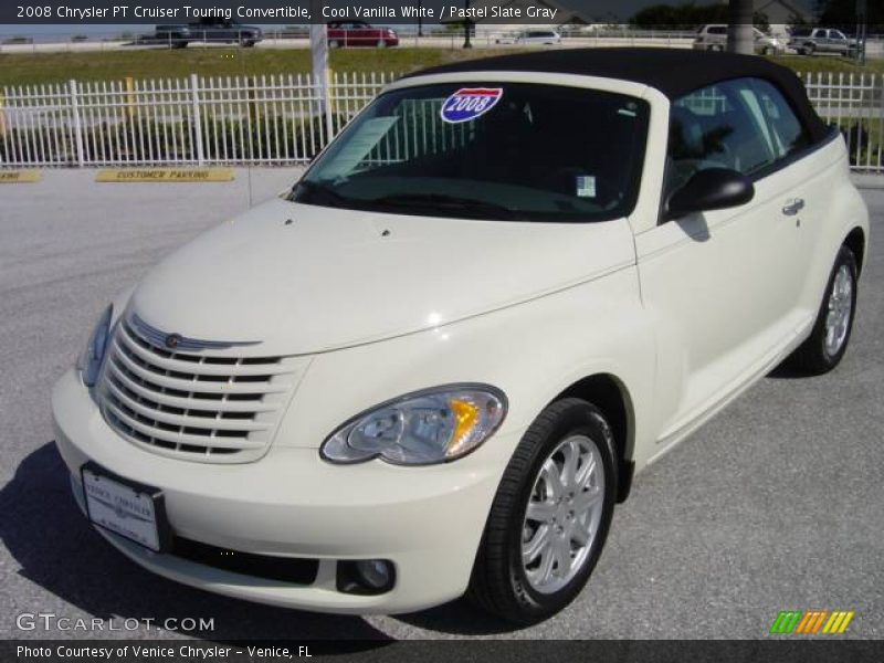 Cool Vanilla White / Pastel Slate Gray 2008 Chrysler PT Cruiser Touring Convertible