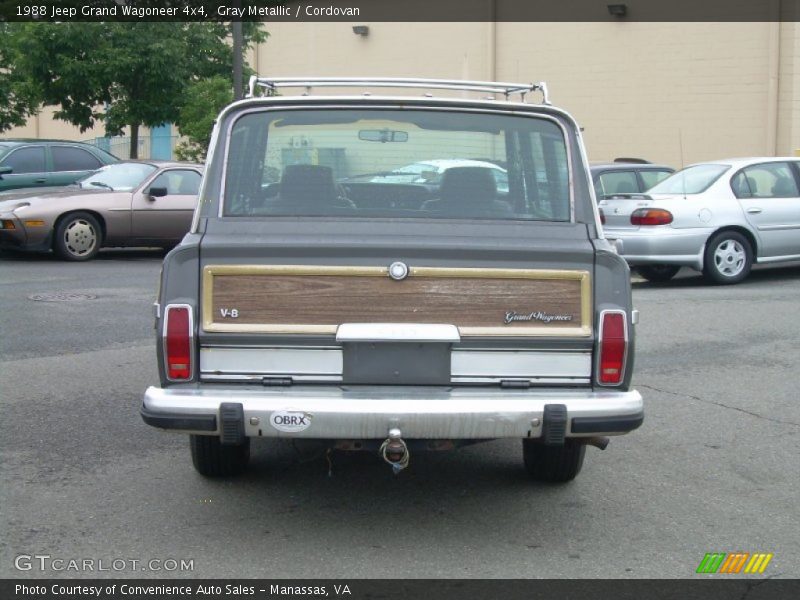 Gray Metallic / Cordovan 1988 Jeep Grand Wagoneer 4x4