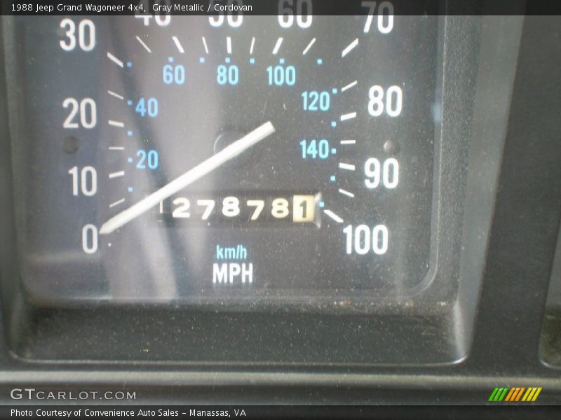 Gray Metallic / Cordovan 1988 Jeep Grand Wagoneer 4x4