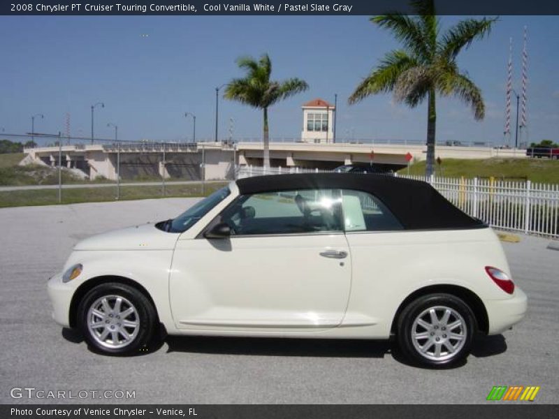 Cool Vanilla White / Pastel Slate Gray 2008 Chrysler PT Cruiser Touring Convertible