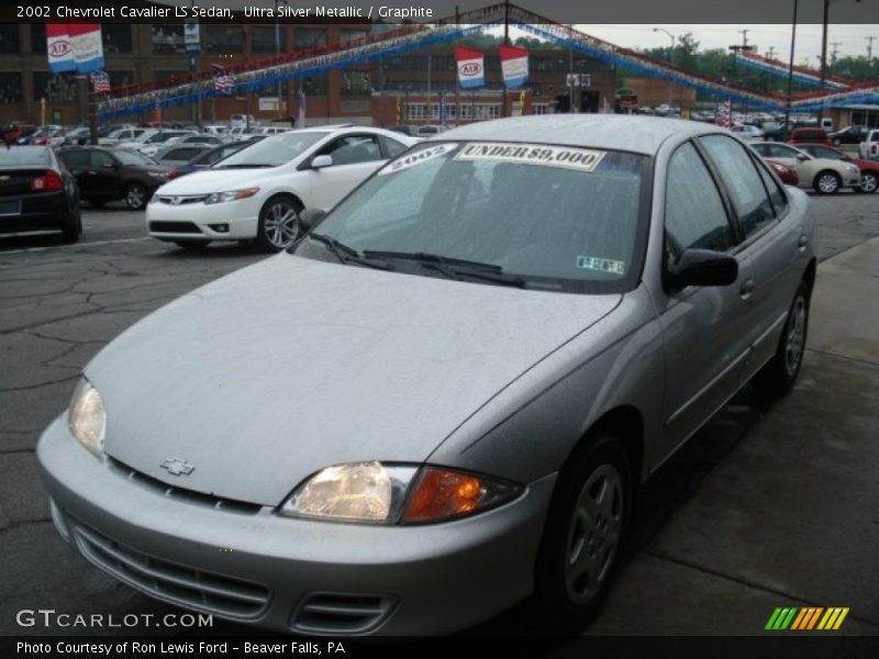 Ultra Silver Metallic / Graphite 2002 Chevrolet Cavalier LS Sedan