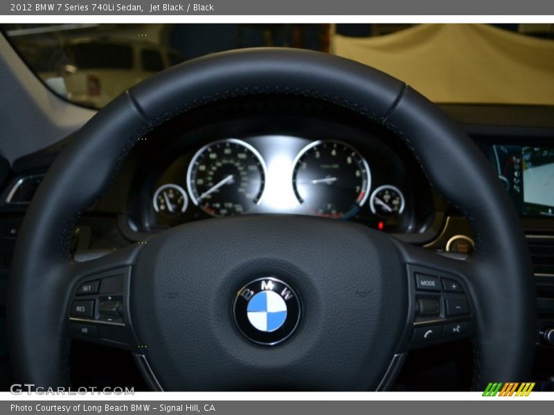 Jet Black / Black 2012 BMW 7 Series 740Li Sedan