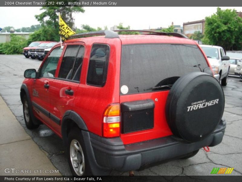 Wildfire Red / Medium Gray 2004 Chevrolet Tracker ZR2 4WD