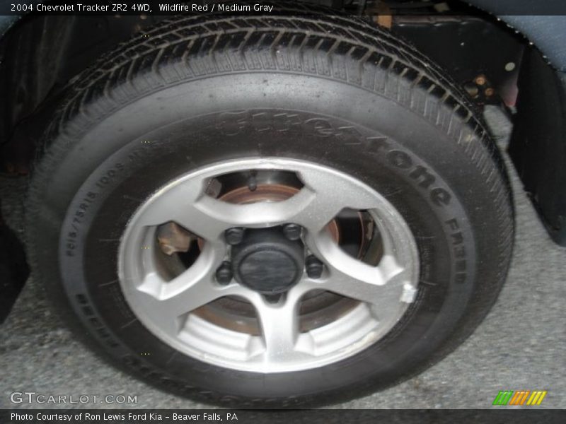 Wildfire Red / Medium Gray 2004 Chevrolet Tracker ZR2 4WD