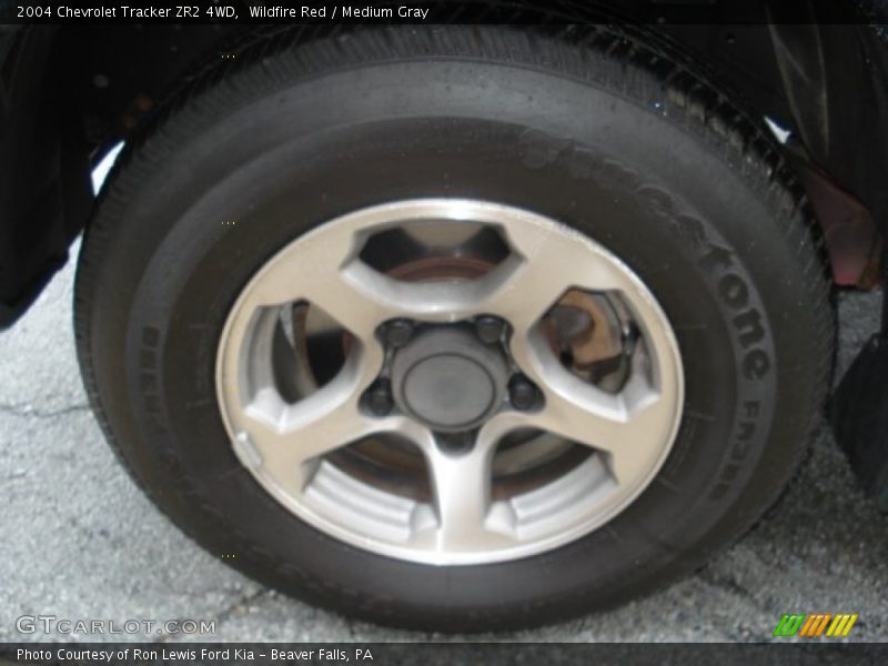 Wildfire Red / Medium Gray 2004 Chevrolet Tracker ZR2 4WD