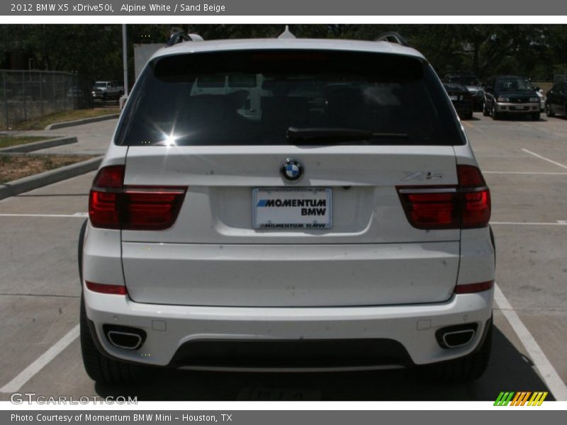 Alpine White / Sand Beige 2012 BMW X5 xDrive50i