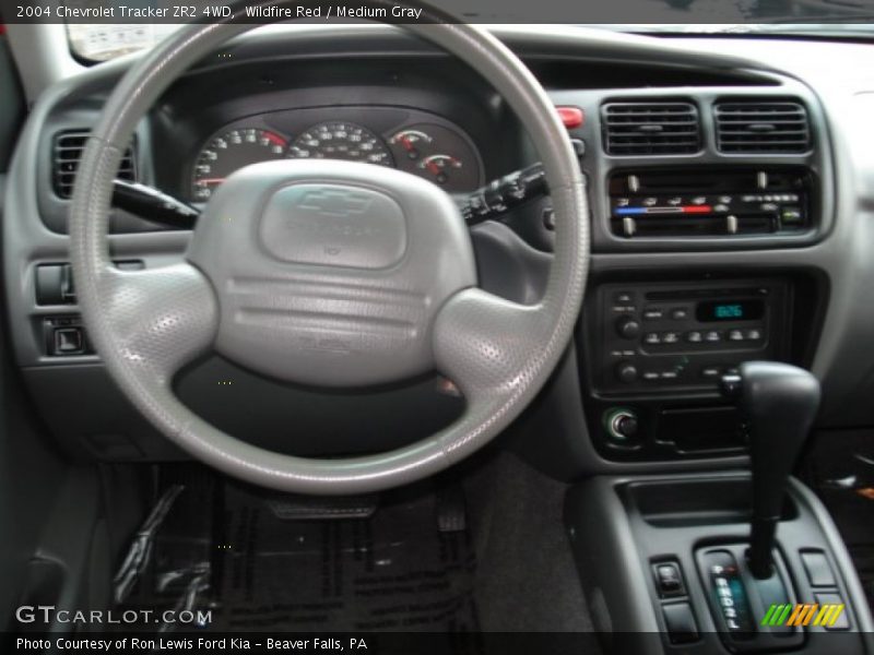 Wildfire Red / Medium Gray 2004 Chevrolet Tracker ZR2 4WD