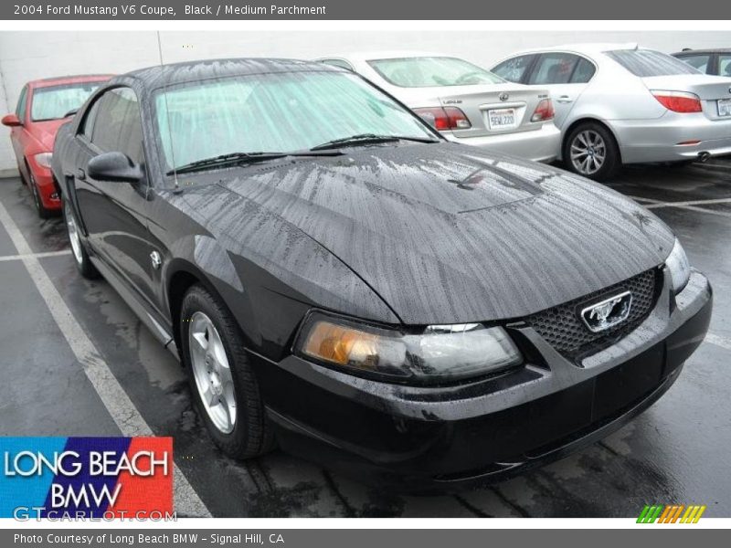 Black / Medium Parchment 2004 Ford Mustang V6 Coupe