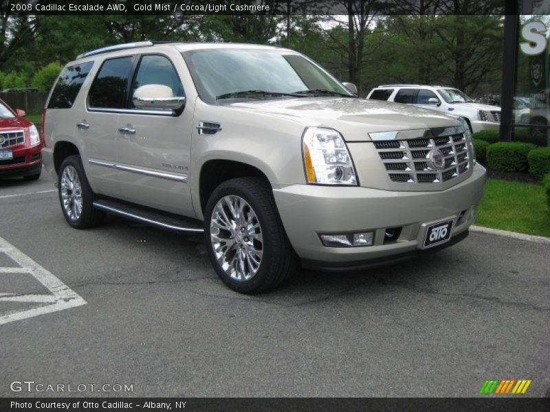 Gold Mist / Cocoa/Light Cashmere 2008 Cadillac Escalade AWD