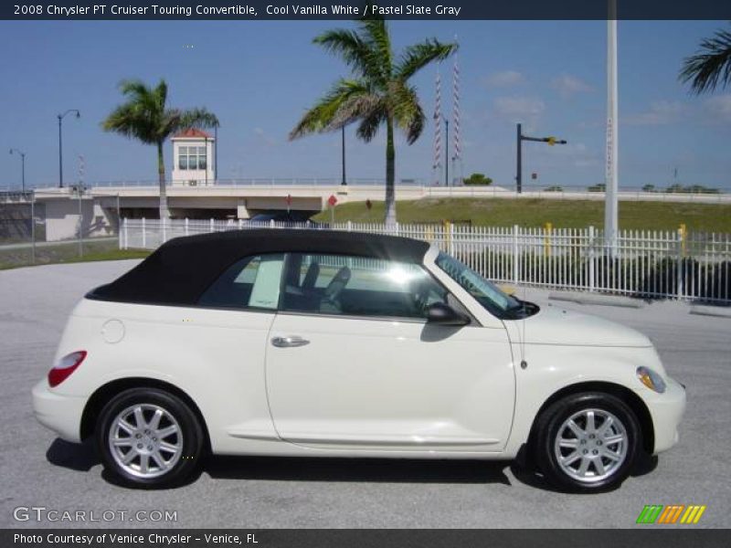 Cool Vanilla White / Pastel Slate Gray 2008 Chrysler PT Cruiser Touring Convertible