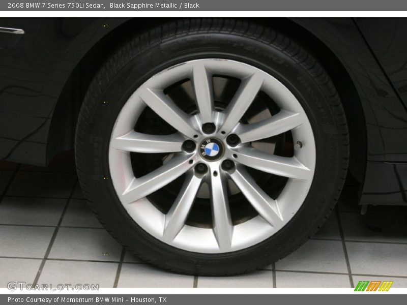 Black Sapphire Metallic / Black 2008 BMW 7 Series 750Li Sedan