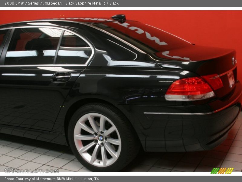 Black Sapphire Metallic / Black 2008 BMW 7 Series 750Li Sedan