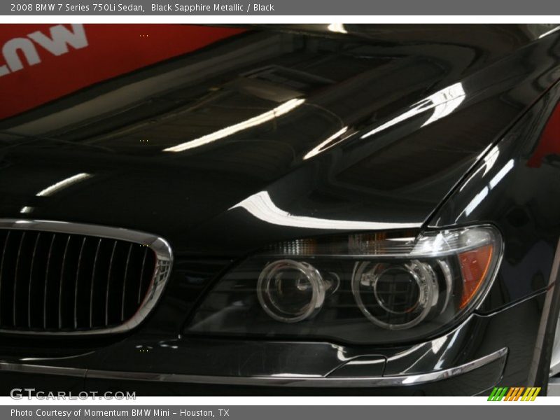 Black Sapphire Metallic / Black 2008 BMW 7 Series 750Li Sedan