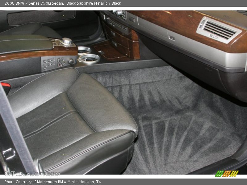 Black Sapphire Metallic / Black 2008 BMW 7 Series 750Li Sedan